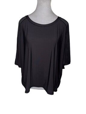 Lululemon Lean In W3AJXS Mesh Back Short Sleeve Top Size 12